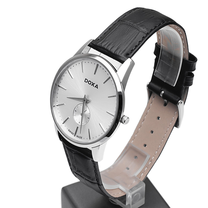 zegarek Doxa 105.10.021.01 srebrny Slim Line - miniatura 5