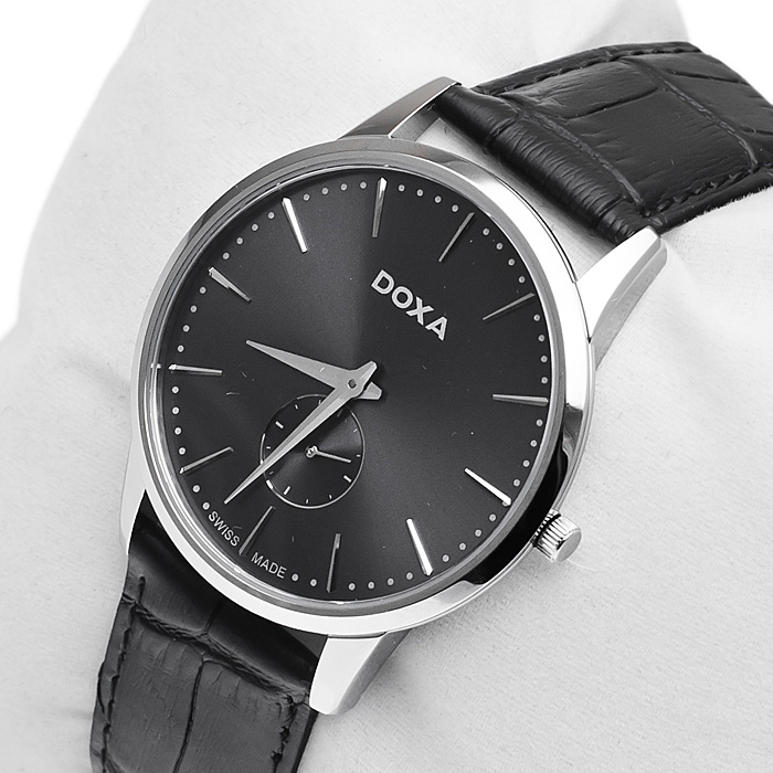 Doxa 105.10.101.01 Slim Line zegarek męski klasyczny szafirowe - miniatura 5