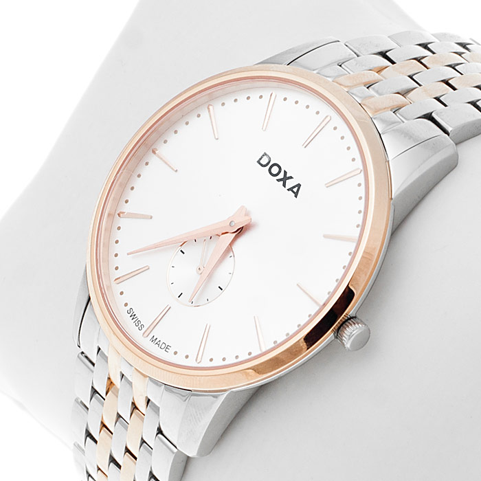 Doxa 105.60.021.60 Slim Line zegarek męski elegancki szafirowe - miniatura 5