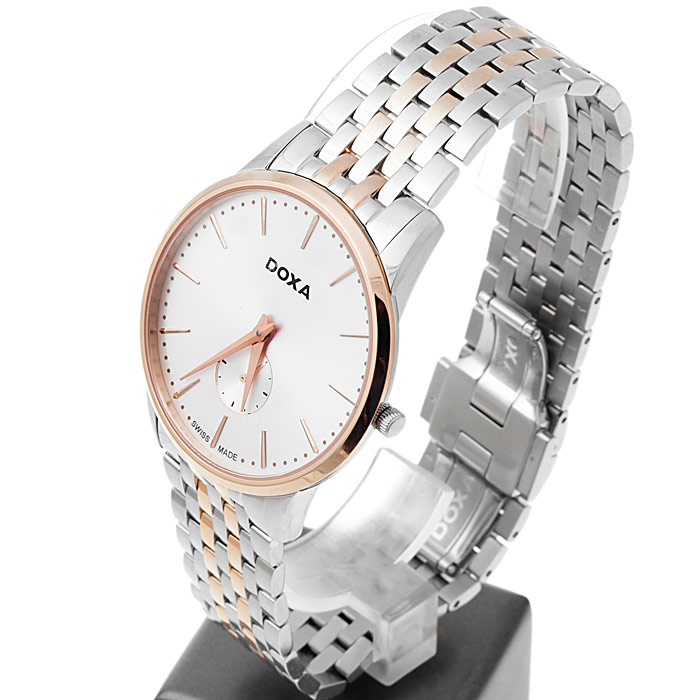 Doxa 105.60.021.60 zegarek męski elegancki Slim Line bransoleta - miniatura 7