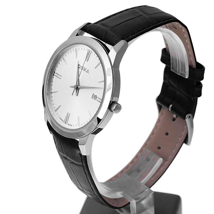 Doxa 106.10.021.01 męski zegarek Slim Line pasek - miniatura 6