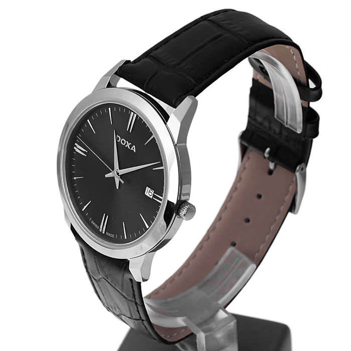 Doxa 106.10.101.01 męski zegarek Slim Line pasek - miniatura 3