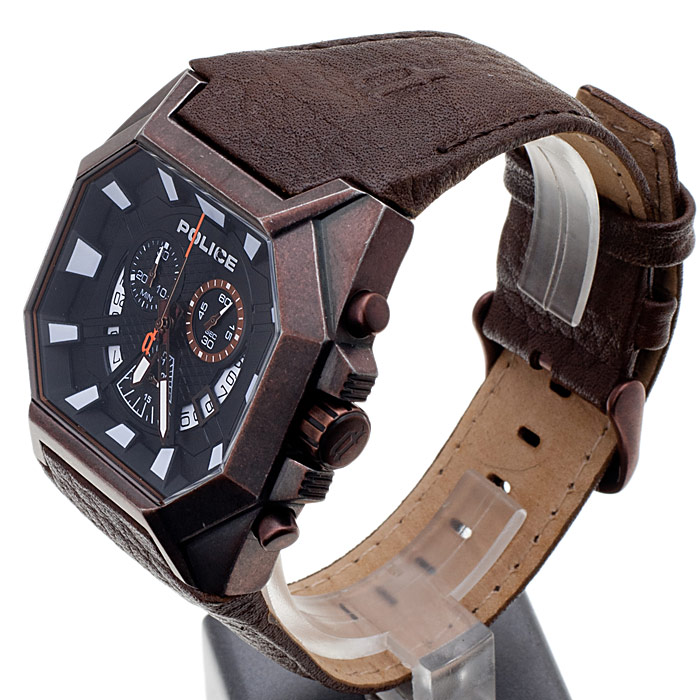 zegarek Police 13837JSQBR-02 Hunter męski z chronograf Pasek - miniatura 3