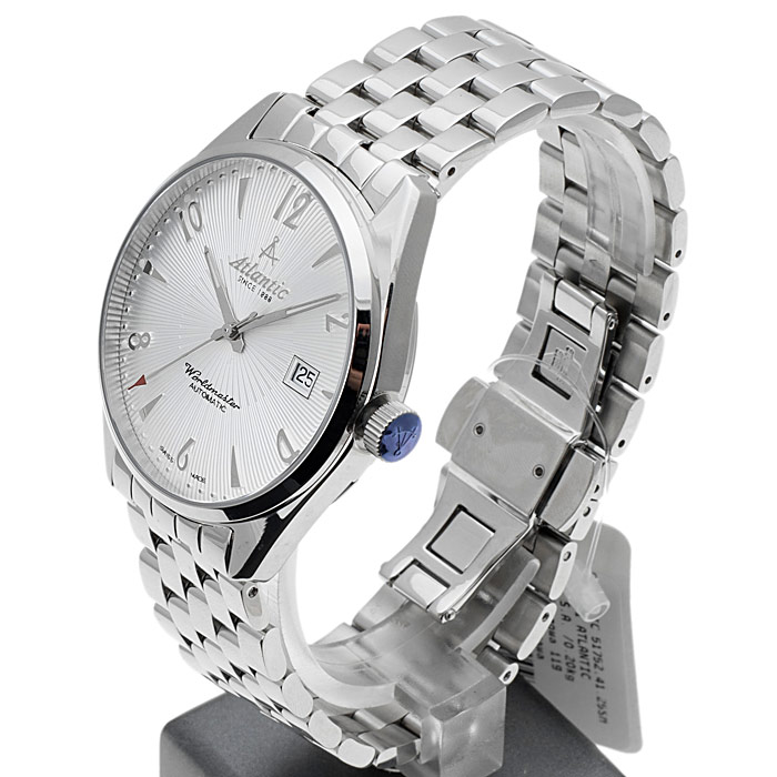 Atlantic 51752.41.25SM Worldmaster klasyczny zegarek srebrny