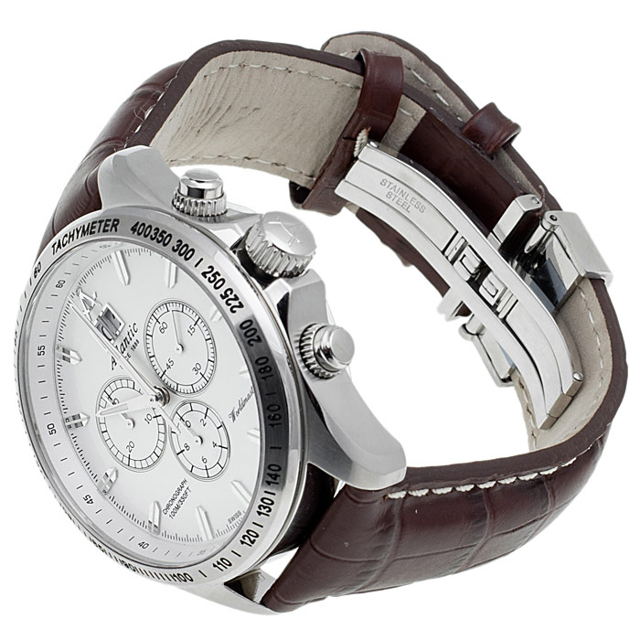 zegarek Atlantic 55460.42.22 srebrny Worldmaster - miniatura 4