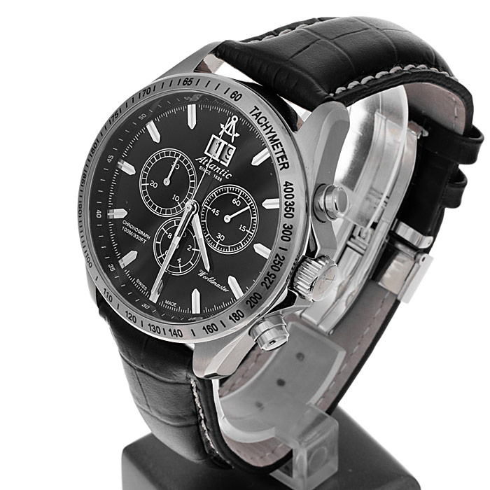 zegarek Atlantic 55460.42.62 męski z tachometr Worldmaster - miniatura 3