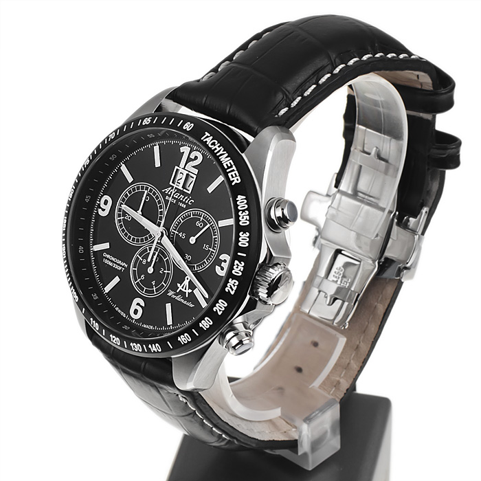 zegarek Atlantic 55460.47.66 męski z chronograf Worldmaster - miniatura 3