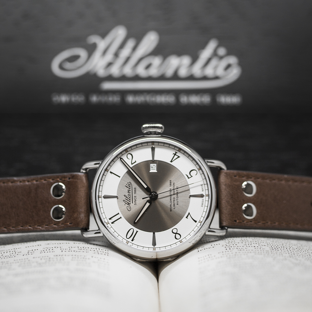 Atlantic 57750.41.25B Worldmaster WORLDMASTER 130TH ANNIVERSARY zegarek męski klasyczny szafirowe