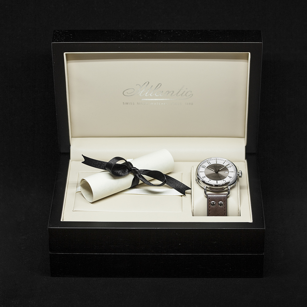 Atlantic 57750.41.25B WORLDMASTER 130TH ANNIVERSARY Worldmaster klasyczny zegarek srebrny