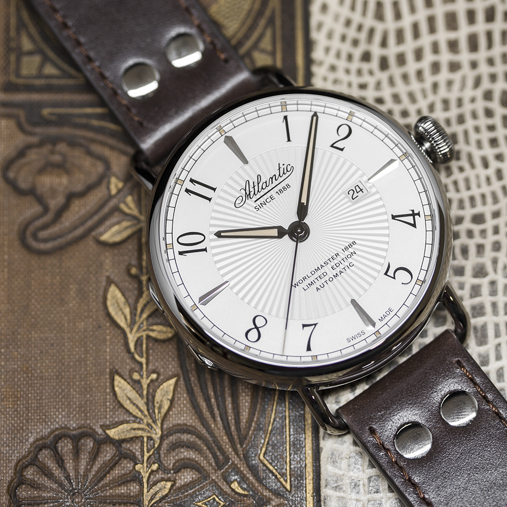 Atlantic 57750.41.25 WORLDMASTER 130TH ANNIVERSARY Worldmaster klasyczny zegarek srebrny