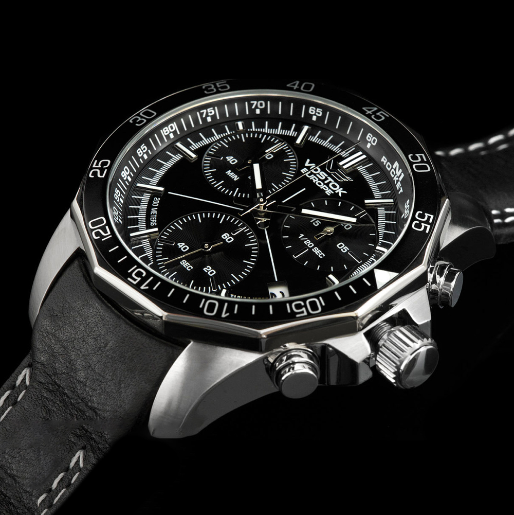 Vostok Europe 6S30-2255177 zegarek srebrny klasyczny N1 Rocket pasek - miniatura 5