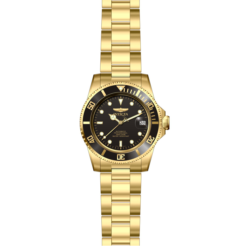 Invicta 8929OB zegarek czarny klasyczny Pro Diver bransoleta - miniatura 5