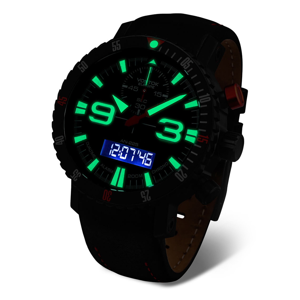 Vostok Europe 9516-5554251 Mriya Multifunctional Mriya sportowy zegarek czarny - miniatura 6