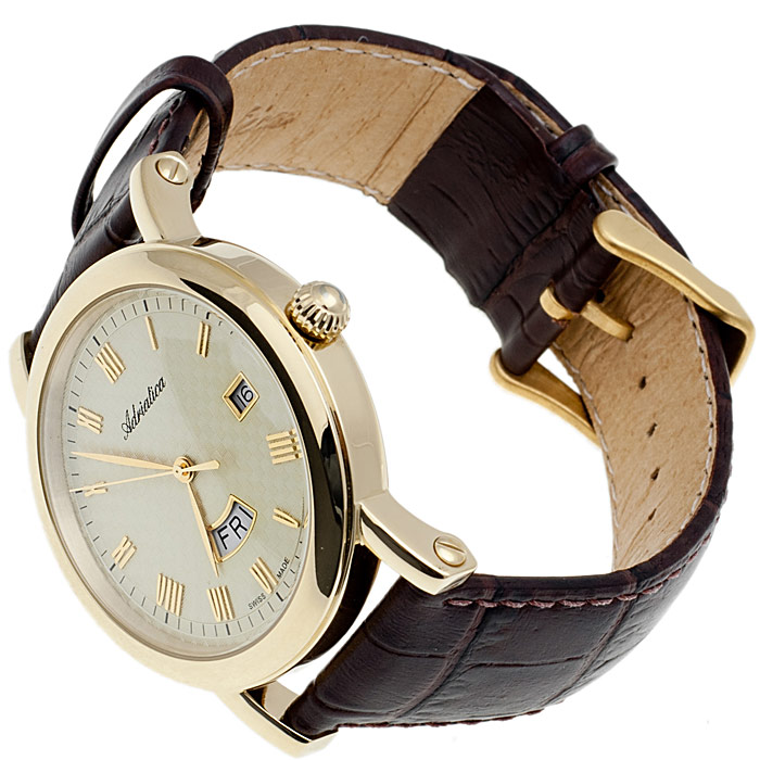 zegarek Adriatica A1023.1231Q złoty Pasek - miniatura 4