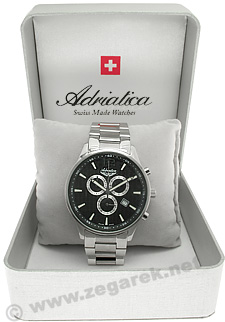 zegarek Adriatica A1084.5154CH męski z chronograf Bransoleta - miniatura 3
