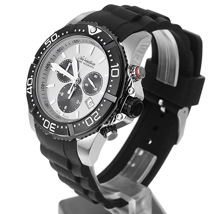 zegarek Adriatica A1102.5217CH męski z chronograf Pasek - miniatura 3