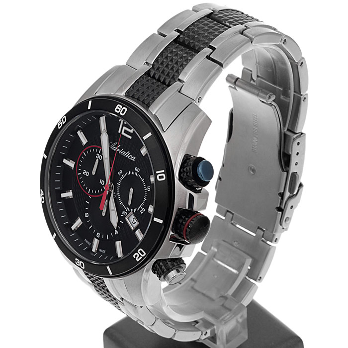 zegarek Adriatica A1143.Y154CH męski z chronograf Bransoleta - miniatura 3