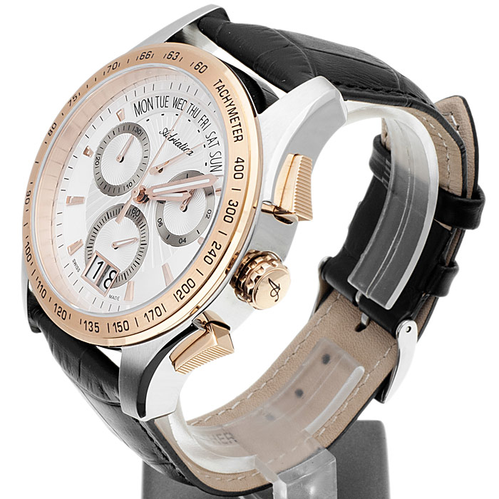 zegarek Adriatica A1160.R213CHC męski z chronograf Pasek - miniatura 3