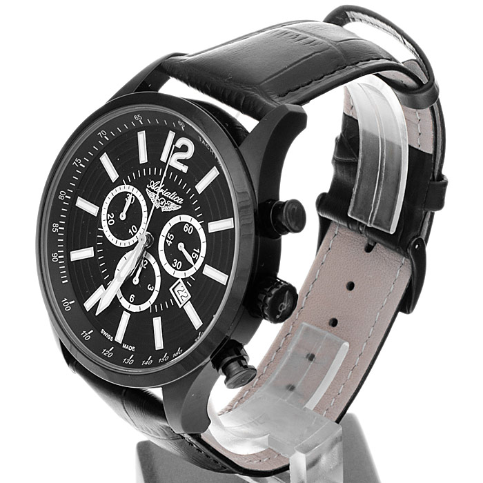 zegarek Adriatica A8188.B254CH męski z chronograf Pasek - miniatura 3