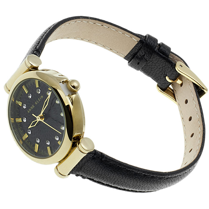 zegarek Anne Klein AK-1458BKBK złoty Pasek - miniatura 4
