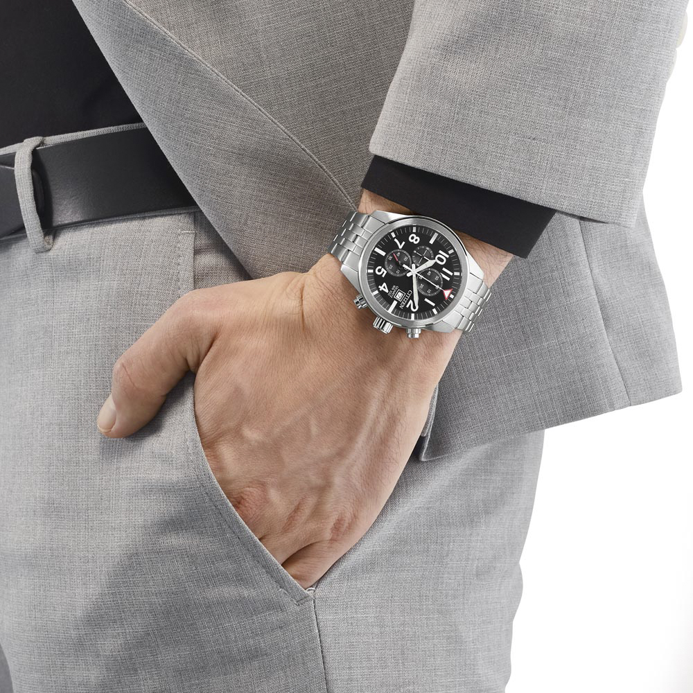 zegarek Citizen AN3620-51E srebrny Chrono - miniatura 7