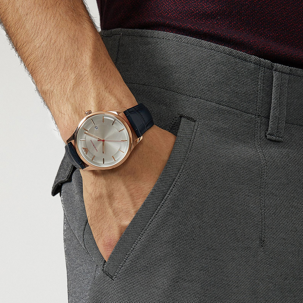 zegarek Emporio Armani AR11131 różowe złoto Classics - miniatura 4