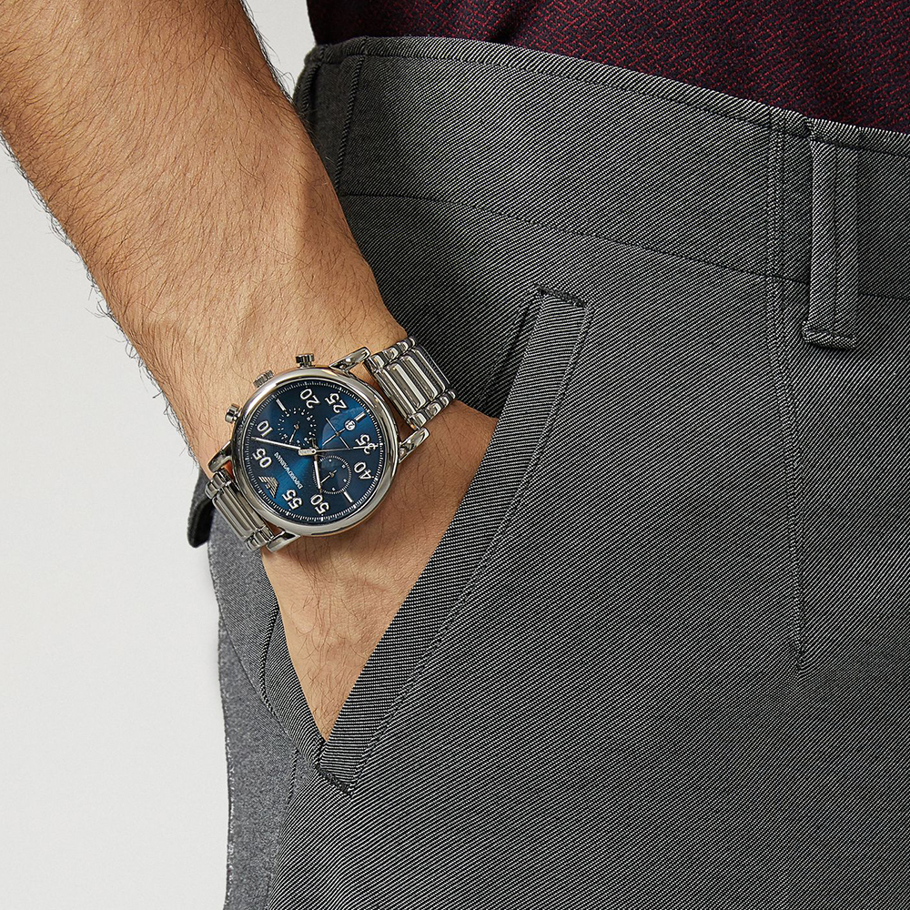 zegarek Emporio Armani AR11132 srebrny Sports and Fashion - miniatura 4