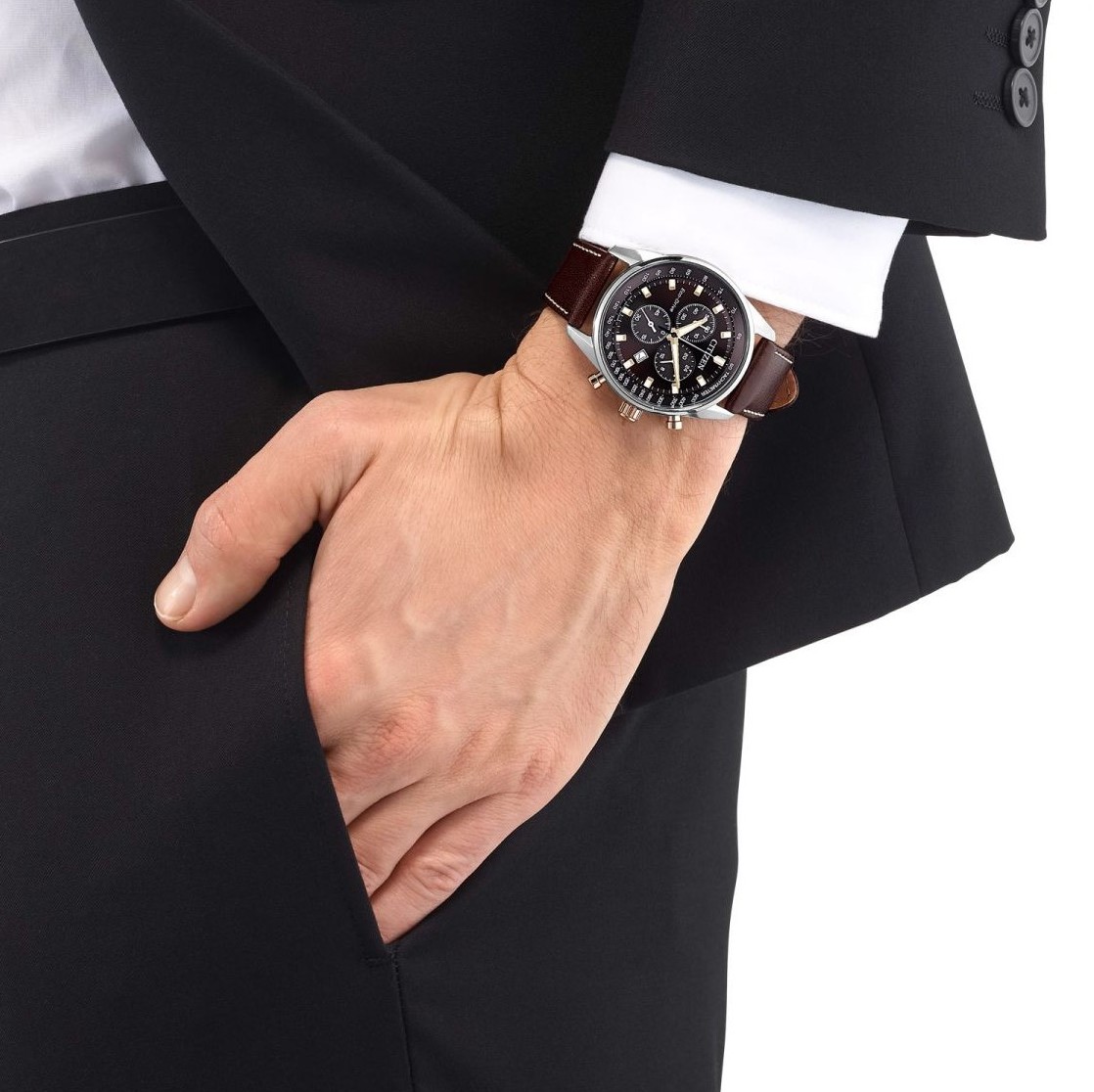 zegarek Citizen AT2396-19X męski z tachometr Chrono - miniatura 3