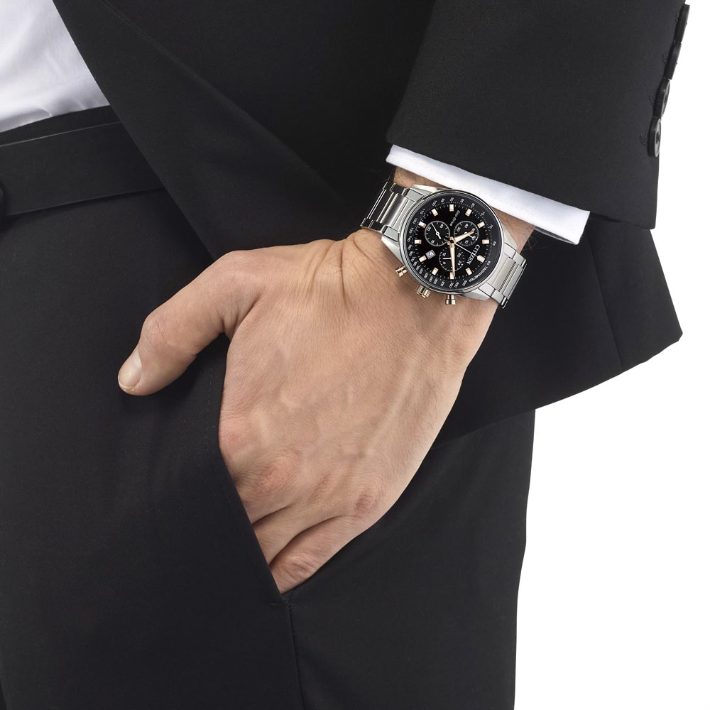 zegarek Citizen AT2396-86E srebrny Chrono - miniatura 4