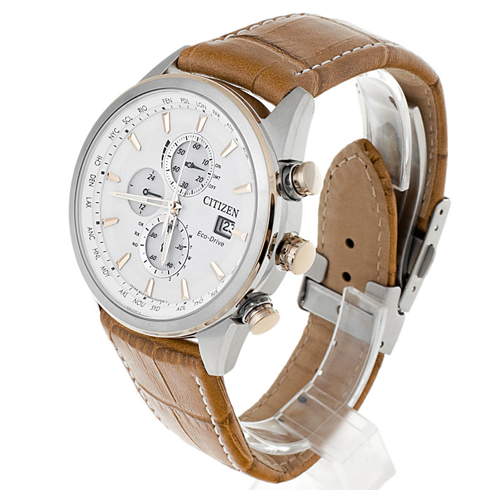 zegarek Citizen AT8017-08A męski z chronograf Radio Controlled - miniatura 3