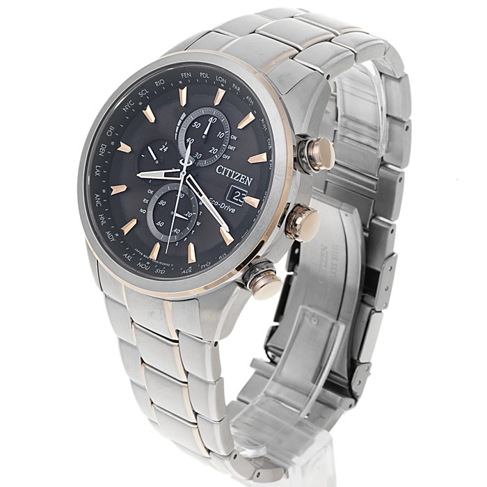 zegarek Citizen AT8017-59E męski z chronograf Radio Controlled - miniatura 3