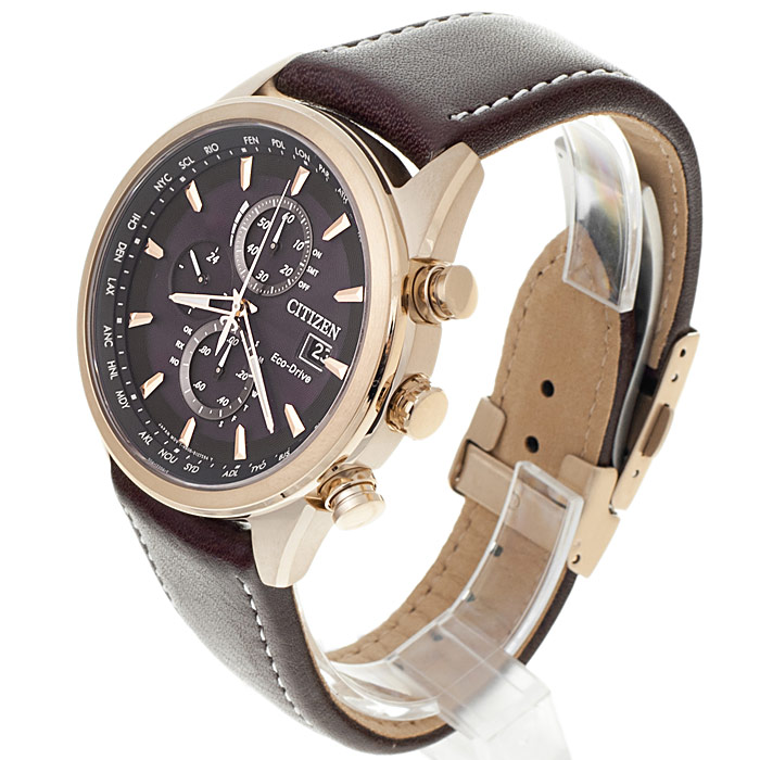 zegarek Citizen AT8019-02W męski z chronograf Radio Controlled - miniatura 3