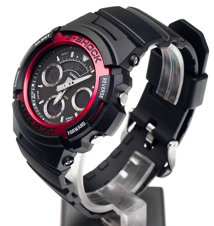 Casio AW-591-4AER G-SHOCK Original Red Demon zegarek dla dzieci sportowy mineralne