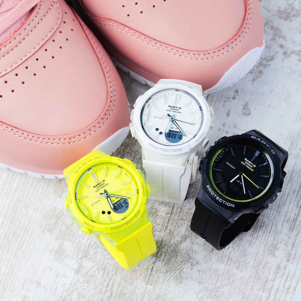 Baby-G BGS-100-1AER Baby-G Step Tracker Baby-G sportowy zegarek czarny - miniatura 6