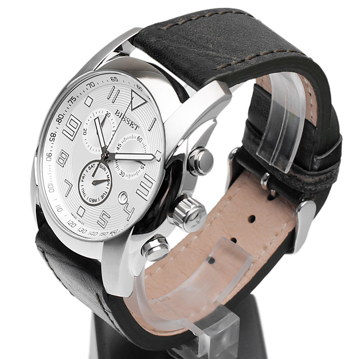 zegarek Bisset BS25B32 męski z chronograf Sportowe - miniatura 3