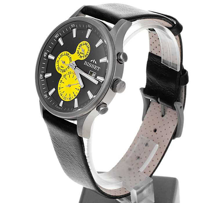 zegarek Bisset BSCC24Y męski z chronograf Wielofunkcyjne - miniatura 3