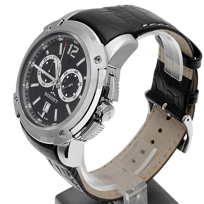 zegarek Bisset BSCC72K męski z chronograf Sportowe - miniatura 3