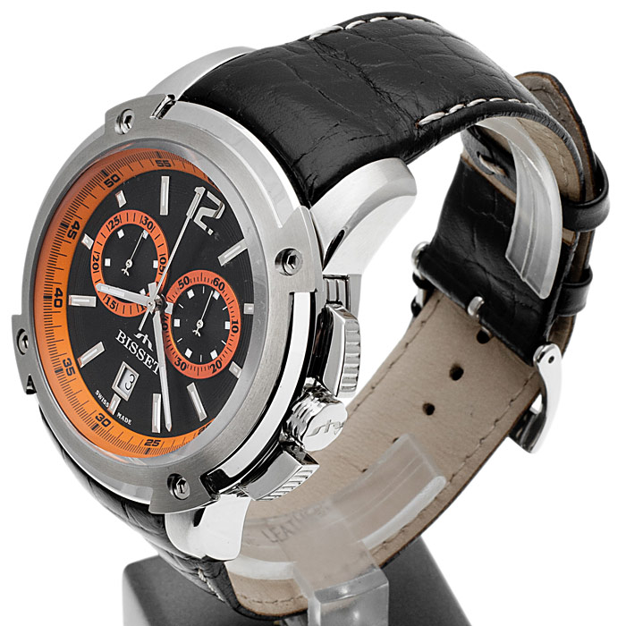 zegarek Bisset BSCC72O męski z chronograf Sportowe - miniatura 3
