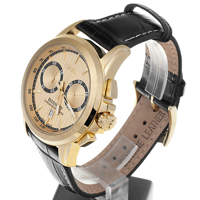 zegarek Bisset BSCX14G męski z chronograf Sportowe - miniatura 3
