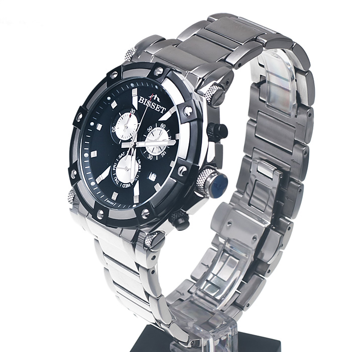 zegarek Bisset BSDC77B męski z chronograf Sportowe - miniatura 3