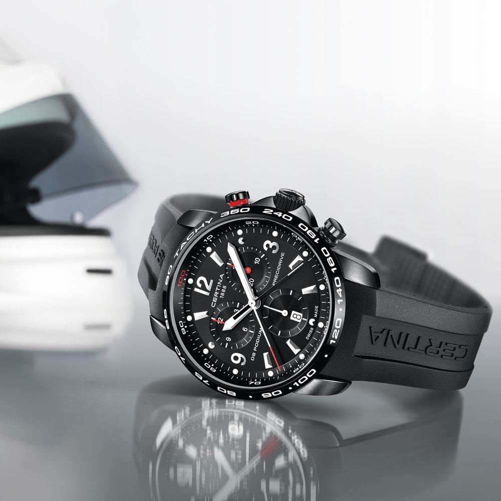 zegarek Certina C001.647.17.057.00 DS Podium Chronograph 1/100 sec męski z tachometr DS Podium - miniatura 3