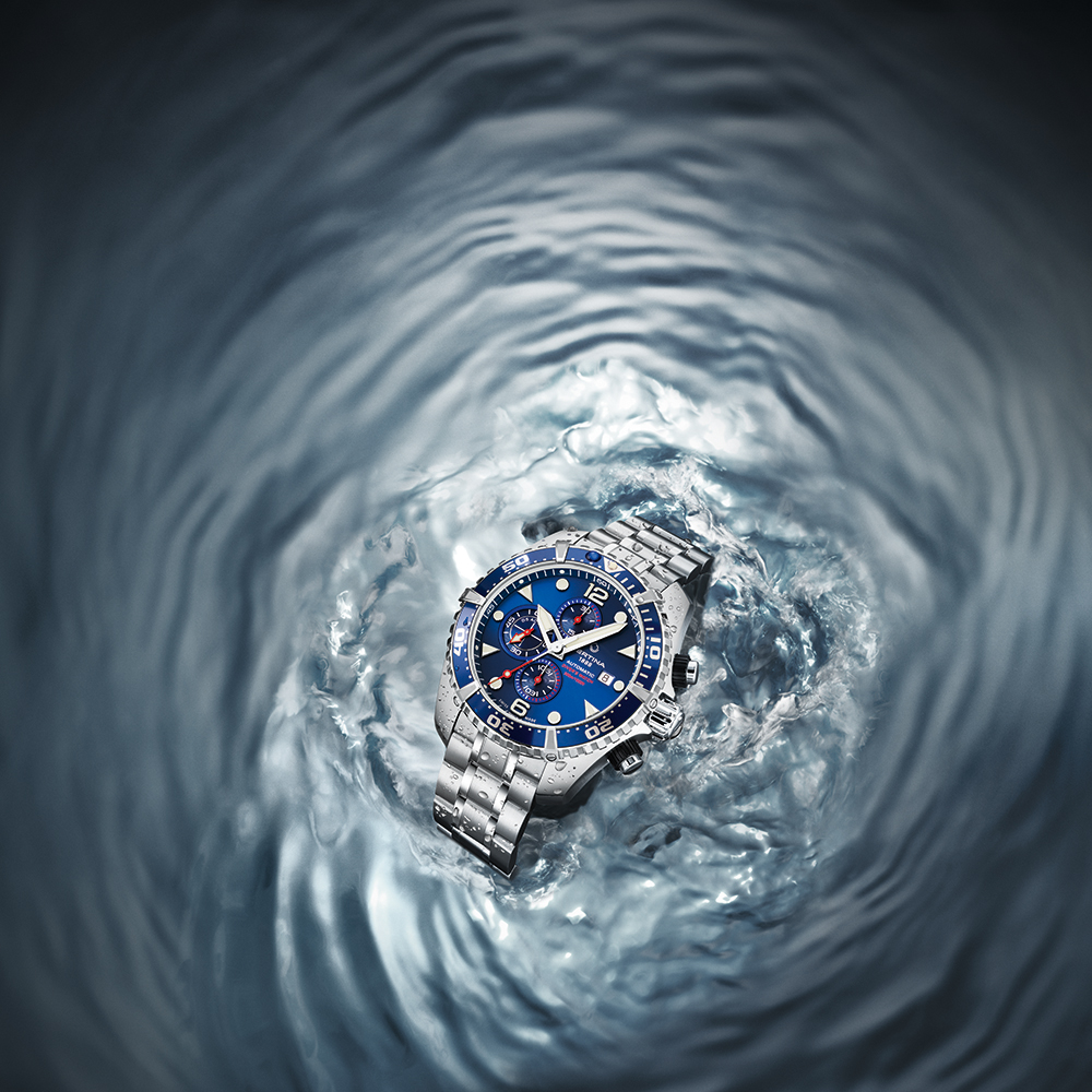 Certina C032.427.11.041.00 DS Action Diver Chronograph Automatic DS Action sportowy zegarek srebrny - miniatura 6