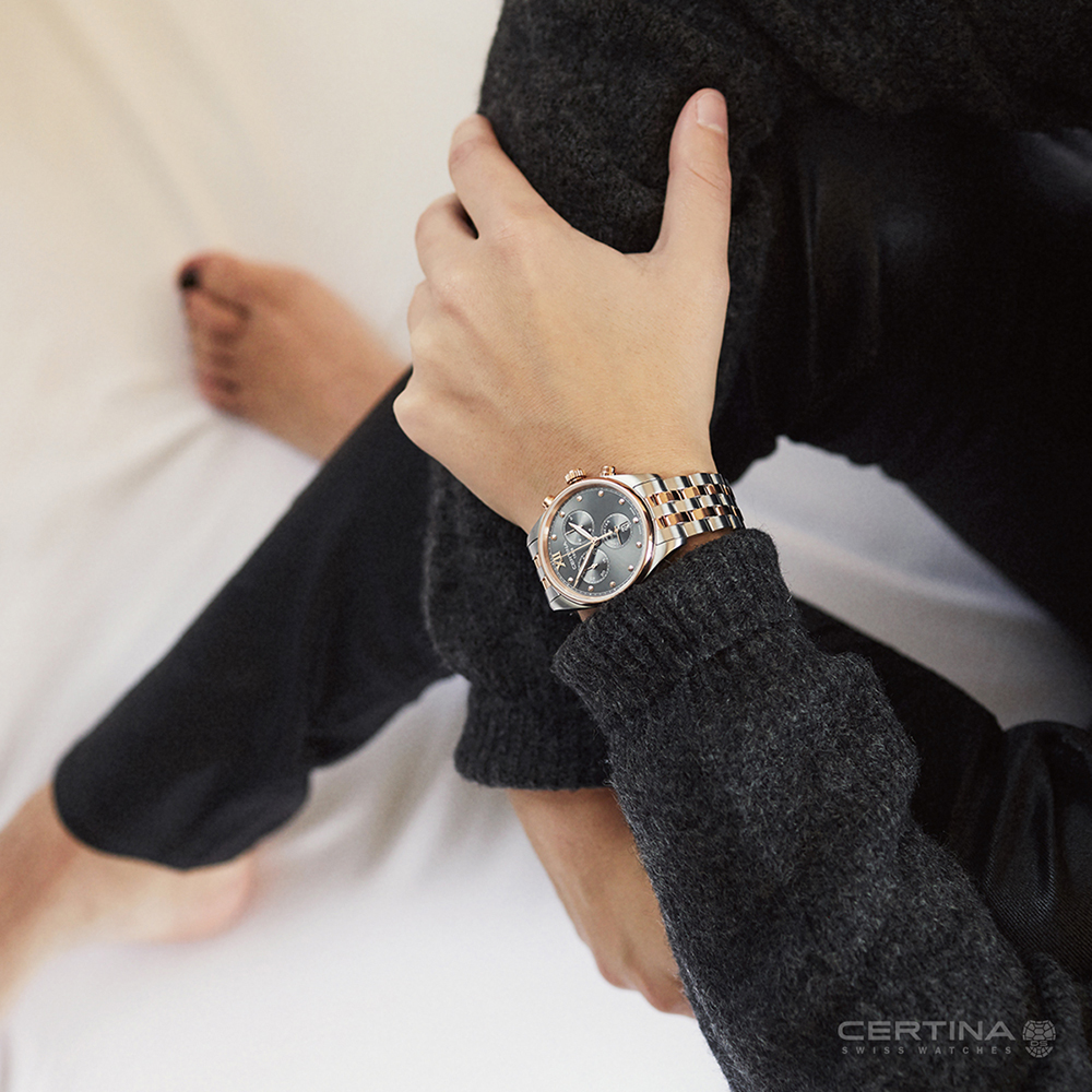 zegarek Certina C033.234.22.088.00 DS-8 Lady Chronograph damski z chronograf DS-8