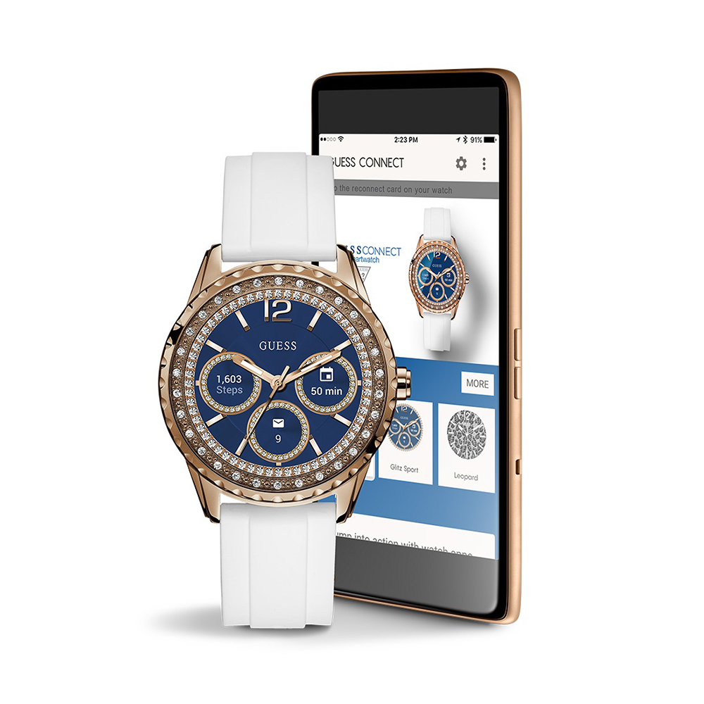 Guess C1003L1 zegarek damski fashion/modowy Connect Smartwatch pasek - miniatura 7