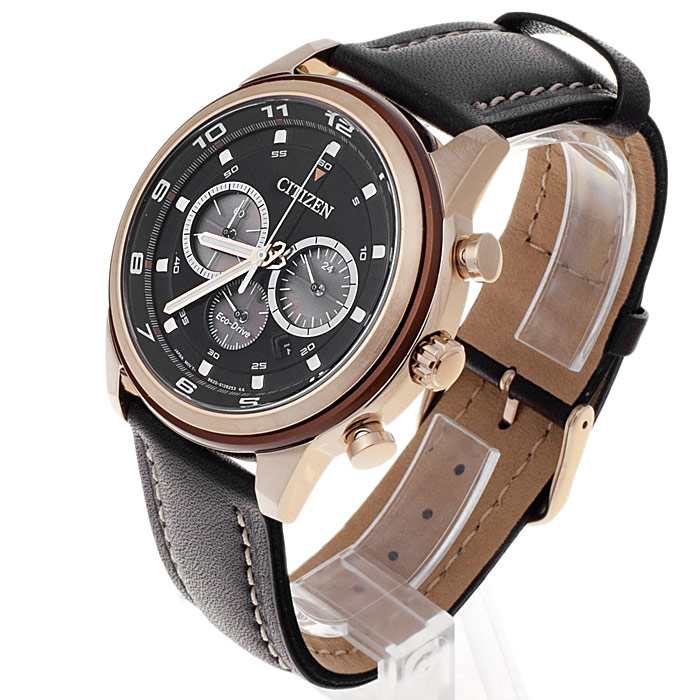 Citizen CA4037-01W Chrono klasyczny zegarek złoty - miniatura 6
