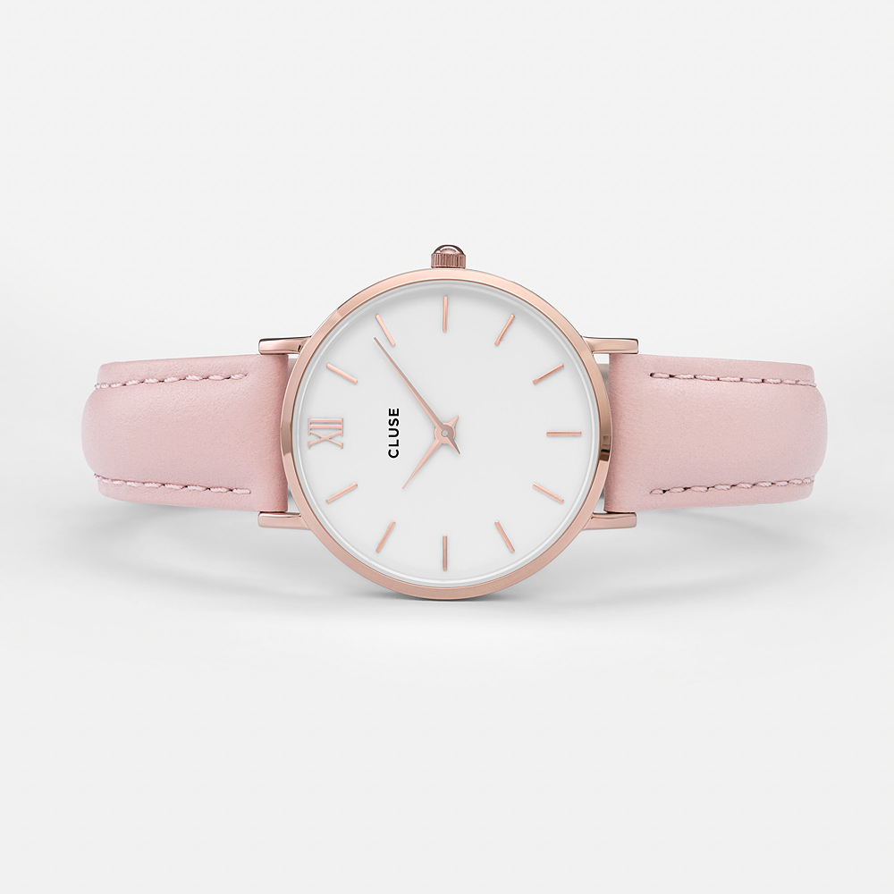 zegarek Cluse CW0101203006 Rose Gold White/Pink Minuit mineralne - miniatura 8