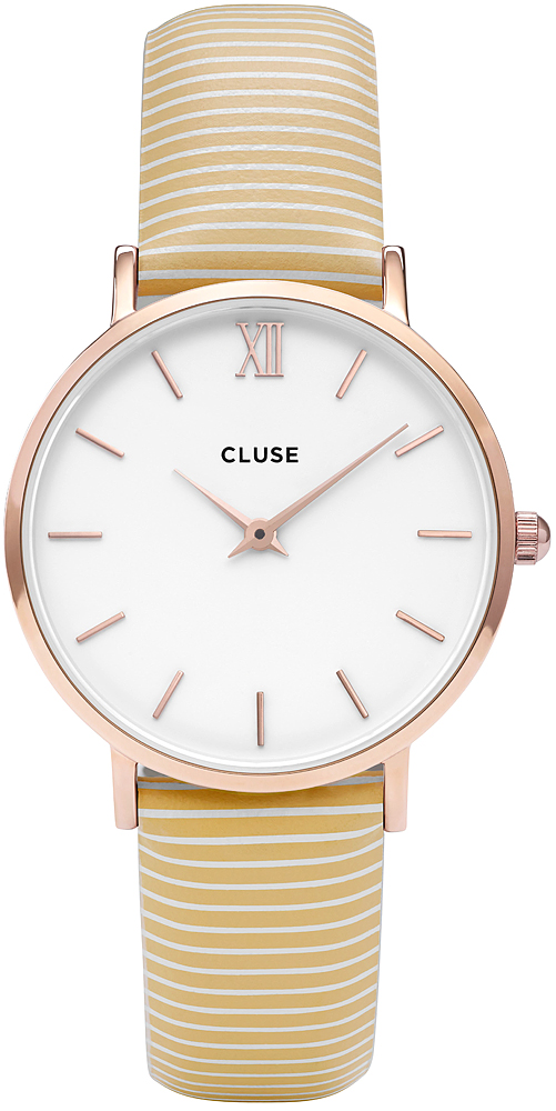 Cluse Gold White/Yellow Stripes CL30032