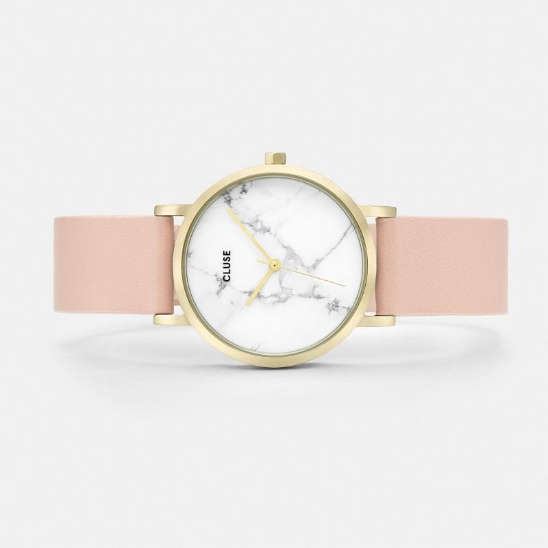 Cluse CL40101 Petite Gold White Marble/Nude La Roche klasyczny zegarek złoty - miniatura 6