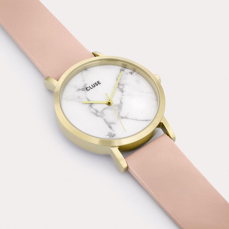 zegarek Cluse CL40101 Petite Gold White Marble/Nude La Roche mineralne - miniatura 8