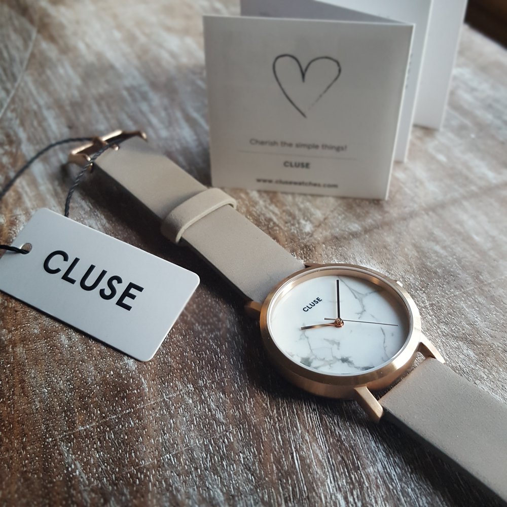 zegarek Cluse CL40103 Petite Rose Gold White Marble/Grey La Roche mineralne - miniatura 8